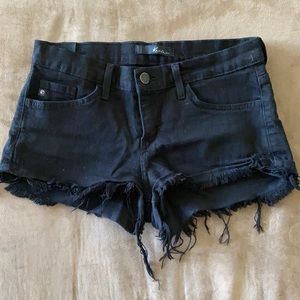 Black Distressed KanCan Shorts